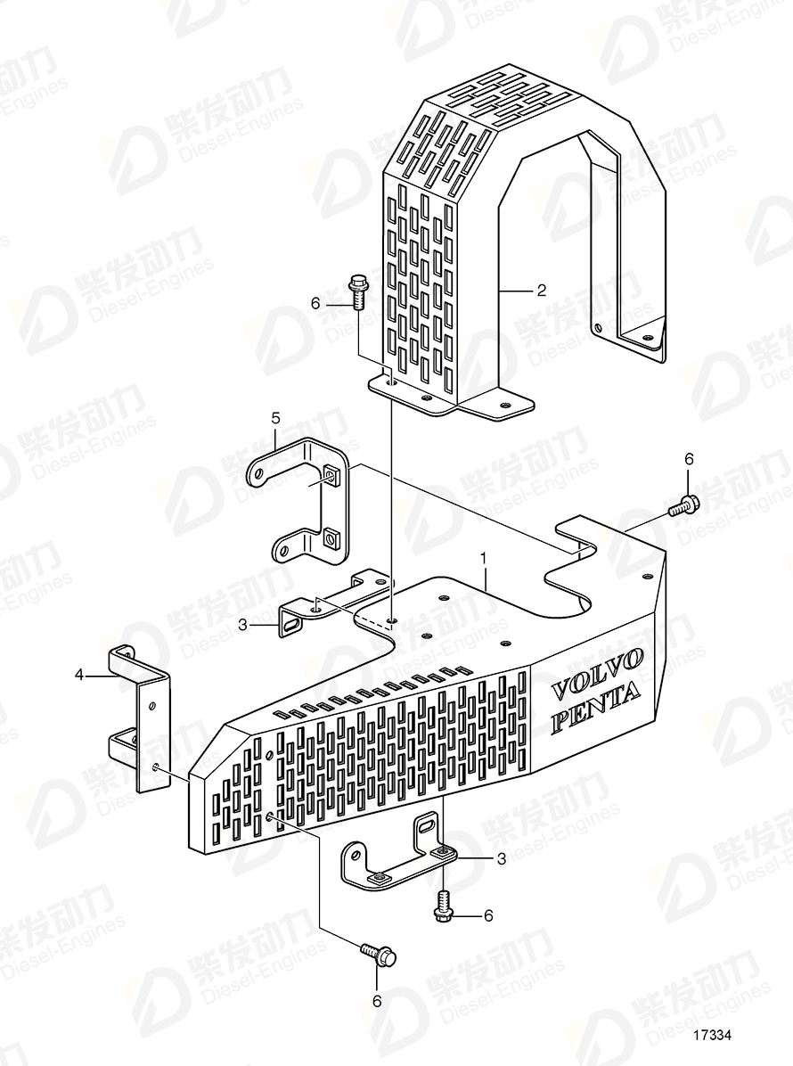 volvo penta Radiation shield 3826441 Drawing volvo penta Radiation shield 3826441 Drawing